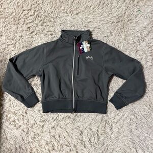 New Women’s Large Grey Equine Couture Horseback Riding Cropped Jacket